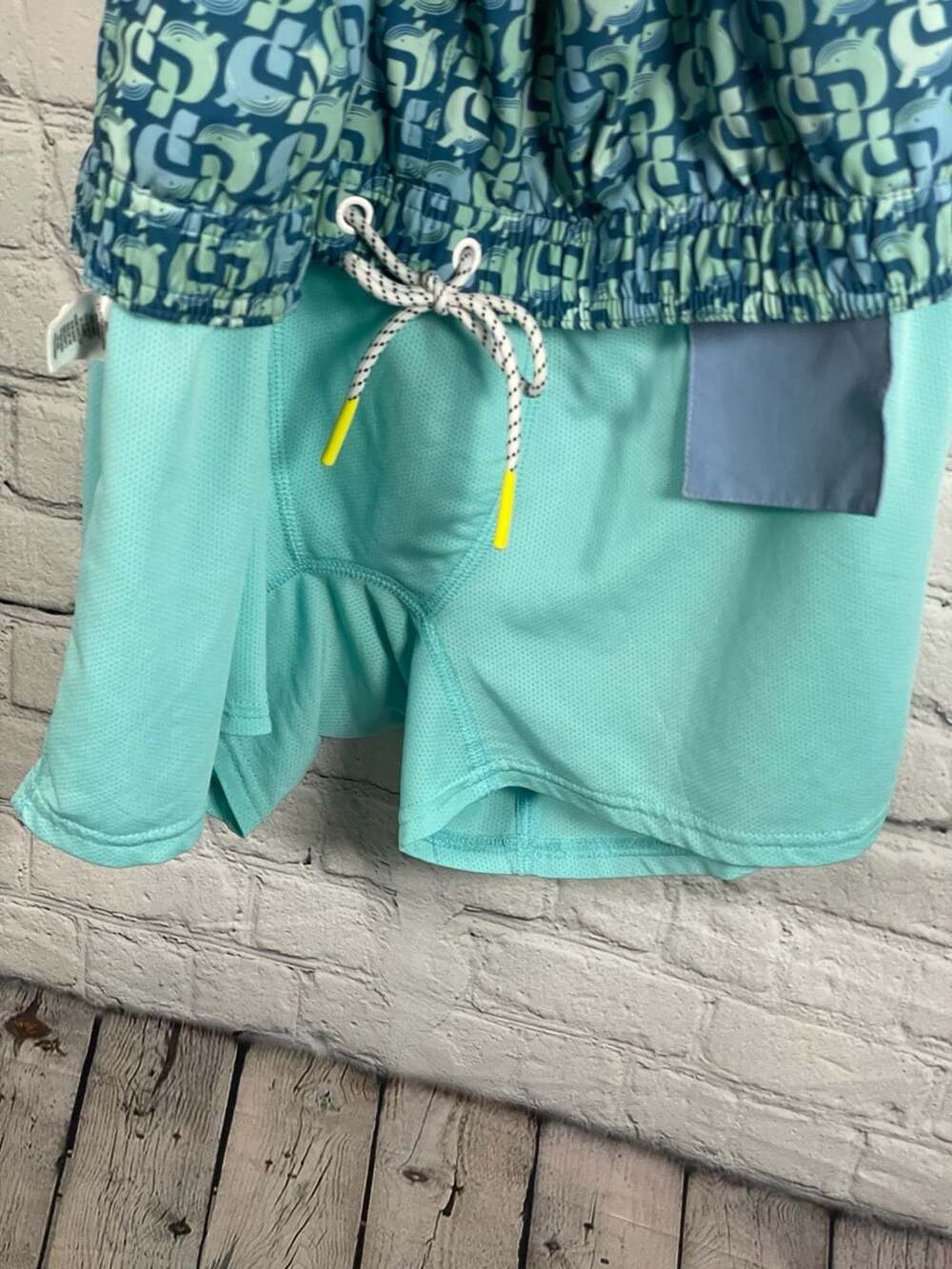 Bonobos Riviera Swim Trunks with Boxer Brief Liner Blue Whale Print Size XL - Picture 8 of 8